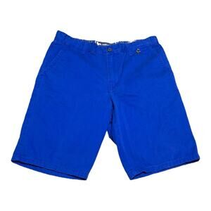 Modern Amusement mens size 33 blue cotton shorts bird board chino